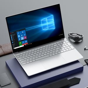 15.6 inch Laptop IPS Convenient Notebook Computer Business Office Student Quad Core J4125 Fingerprint unlock and Backlit Keyboard 12GB