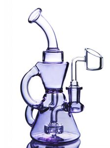 Klein Recycler Dab Rig Hookahs Heady Oil Rigs Smoke Pipe 14mm Banger Accessoire Dikke Glazen Water Bongs Shisha beker Unieke Bong