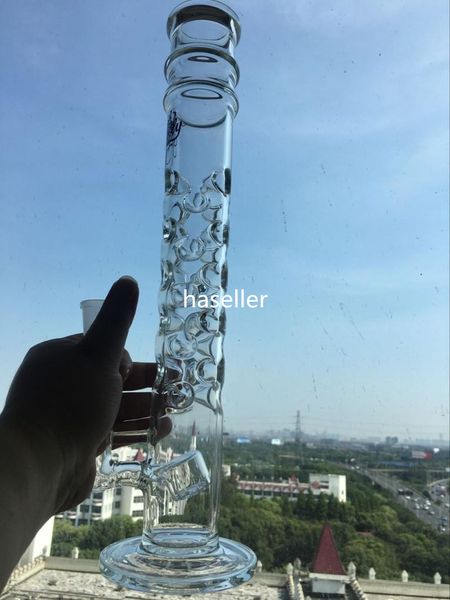 15.7 pulgadas Glass Bubbler Hookahs Shisha Gravity Glass Water Bongs Fumar vaso de agua Tuber￭as Dab con taz￳n de 18 mm
