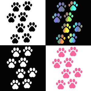 15.8x11.2cm Carton Cartoon Paw autocollants Cat Love Pet Decal 3d Animal Dog Pied Prints Footprint Car Stying R230812