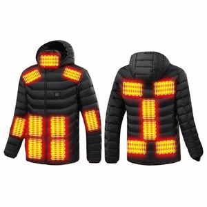 15 gebieden verwarmd vest heren jas verwarmd winter dames elektrische USB-verwarming tactische jas man thermisch vest lichaam Wr jas 2XL v5Y1#