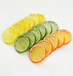 15 tranches de fruits artificiels tranches de fruits oranges au citron vert