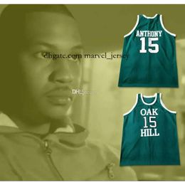 # 15 Carmelo Anthony Oak Hill High School Academy Retro Classic Basketball Jersey Mens Ed Numéro personnalisé Nom Jerseys
