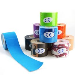 15 kleur 5 m kinesiologie tape atletisch herstel elastische tape kneepad spierpijn reliëf knie pads ondersteuning gym fitness bandage
