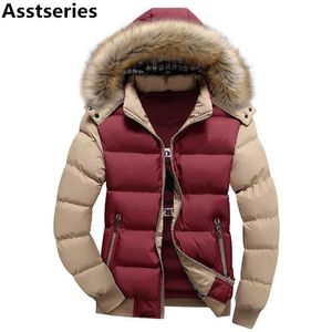 15 kleurenmodemerk winter heren down jas met bontkap hoed slanke mannen uit het versleten jas casual dikke heren down jassen 4xl