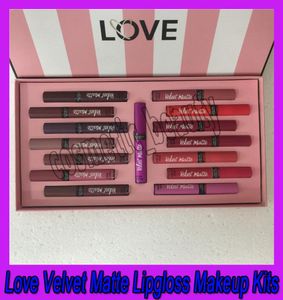 15 couleurs d'amour Velvet Matte Cream Tinage à lèvres brillance Liquide Liquide Loupstick Longlasting Humiture Lip gloss Kits de maquillage à lèvres1971145