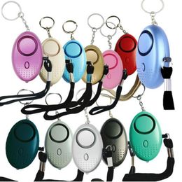 15 Couleurs 130dB Alarmes Oeuf Forme Urgence Autodéfense Alarme Safe Sound Fille Femmes Personnes Âgées Sécurité Protéger Alerte Sécurité Cri Fort Porte-clés Avec Lumière LED