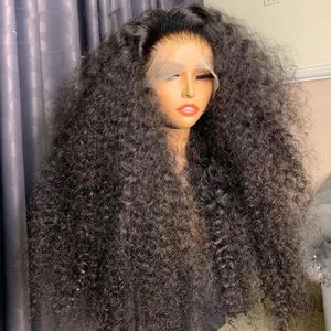Afro Kinky Krullend Pruik Synthetisch Haar Pruiken 12 ~ 32 Inch Deel Kant Perruques de cheveux humains Simulatie Menselijk Haar Pelucas B1068