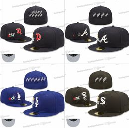 15 Colors 2024 Men's Baseball Fitted Hats Year at back Flat Chicago Basketball Full Size Closed Caps Black Heat Size Chapeau Hip Hop Popular Street Sports Bone M17-04