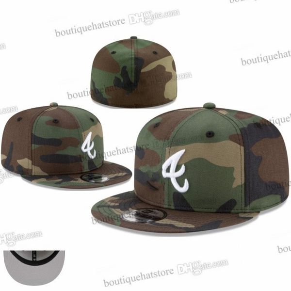 15 couleurs 2024 Chapeaux ajustés de basket-ball masculin Camo Colo Couleur Flat Chicago Baseball Plein Fermé Capes Black Heat Taille Chapeau Hip Hop Camouflage Street Street Sports Bone M17-06