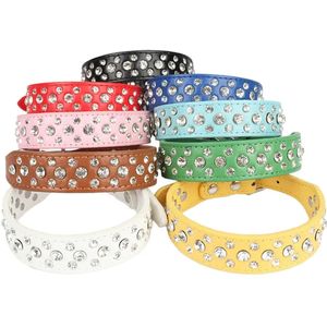 15 couleurs 25 cm Largeur Collier de compagnie en cuir PU Colliers ronds cols cols pour chiens pour petits chiens moyens XSSML 240418