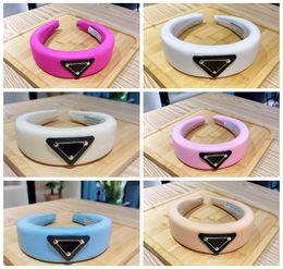 15 kleuren Designer Hoofdband voor vrouwen Candy Color Lady Hairpin Girl Letters Gedrukte Sponge Hair Band Bulk Prijs