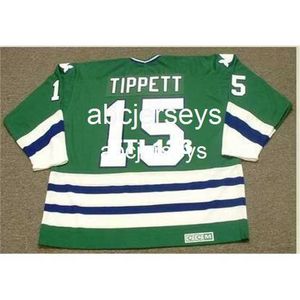 # 15 DAVE TIPPETT Hartford Whalers 1983 CCM Vintage Hockey Jersey Stitch n'importe quel numéro de nom