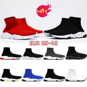 Hommes Paris Designer Chaussures Speed Trainer Triple Noir Blanc Logo Imprimer Rouge Bleu Électrique Noir Vert Femmes Baskets Casual Hommes Formateurs EUR 36-45