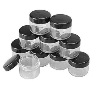 Couvercle à bouchon à vis en plastique rechargeable de 15 grammes 15ML avec base transparente Pots de récipient en plastique vides pour bouteilles de poudre à ongles Conteneur d'ombre à paupières Cvdi