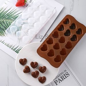 15 trous Silicone gâteau moule en forme de coeur chocolat bonbons biscuits moules gelée pudding moule glaçon bricolage moule cuisine cuisson outil TH0606