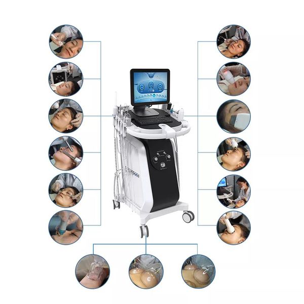 15 en 1 machine de microdermabrasion analyseur de peau Hydra diamant machine faciale oxygène Peeling Hydro Dermabrasion Instrument