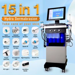 15 in 1 Professionele hydra-dermabrasiemachine, hydro-microdermabrasie, gezichtsverzorging, huidapparatuur