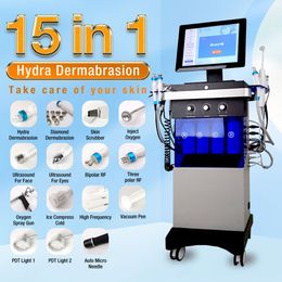 15 IN1 HYDRA MACHINE FACIALE DIAMANT PEHELING Microdermabrasion Eau jet Aqua Facial Hydra Dermabrasion Machine pour Spa