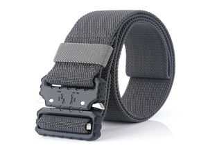 15 pouces haute élastique épaississement en nylon ceinture tactique étudiant élastique jean loisirs ceinture avec métal noir à dégagement rapide Buck6907227