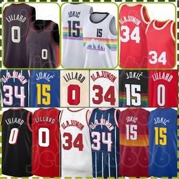 15 Jokic Damian Lillard Basketball Maillots Retro Mesh Olajuwon Mitchell 0 34 Noir LaMelo Ball Ja Morant Blanc 2 12 35 Chemise Kevin Durant Hommes