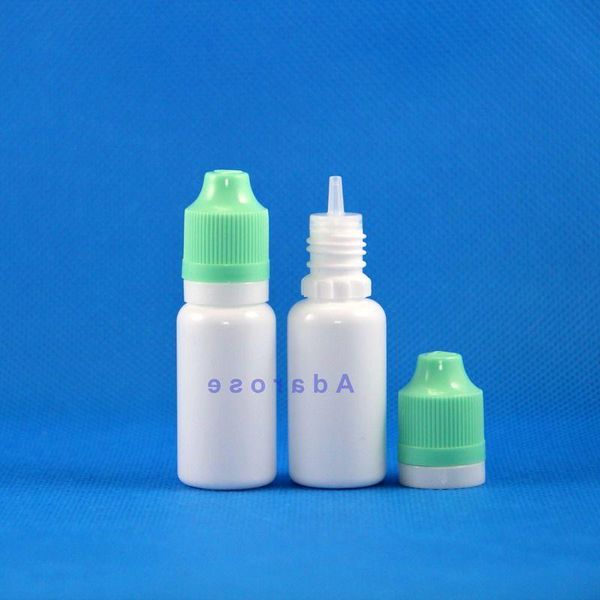 Frasco cuentagotas de 15 ML Botella de opacidad de COLOR BLANCO de plástico Tapas de seguridad para niños a prueba de manipulaciones con pezón delgado 100PCS Clhrt