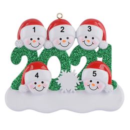 15% de descuento en resina, muñeco de nieve personalizado, familia de 4, adorno para árbol de Navidad, regalo personalizado para mamá, papá, chico, abuela, 70920A 2021