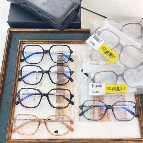15% de réduction Lunettes de soleil de haute qualité New Xiaoxiangfeng Plain Glasses CH3417 Plat Anti Blue Light Femme Visage Minceur Peut être équipé d'un cadre de lentille de myopie