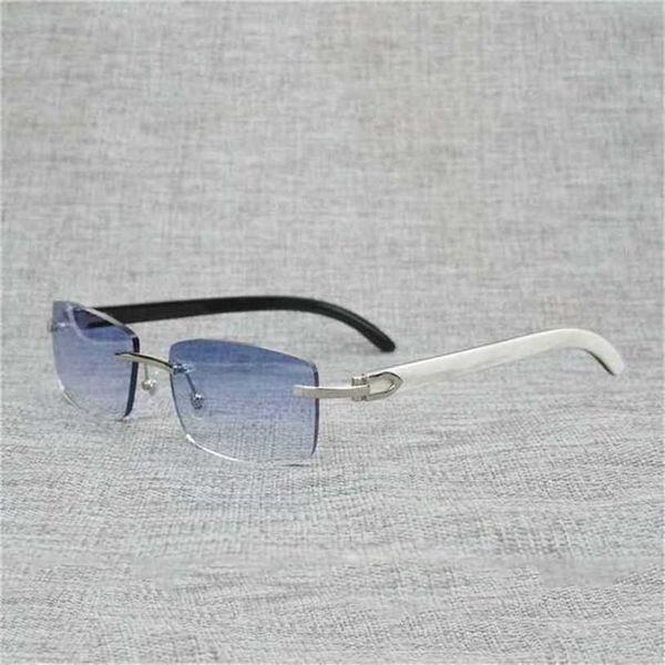 15% OFF Designer de tendance Doigt Corne de buffle Aléatoire Hommes Bois naturel Lunettes carrées Métaux Cadre Femmes Bois Nuances Lunettes 012NKajia Nouveau