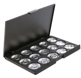 15 stks 26mm lege dozen "Geen magnetisch" oogschaduw palet met aluminium pannen make-uppools cosmetica DIY Box Paleta de sombras