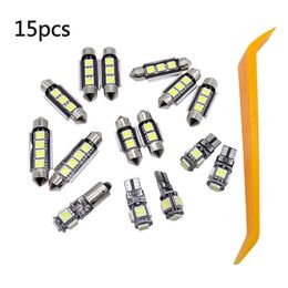 Kit d'ampoules de lecture LED pour intérieur de voiture, 15 pièces, dôme blanc, lampe de carte décorative pour Mercedes Benz classe C W 203 2000 – 2007