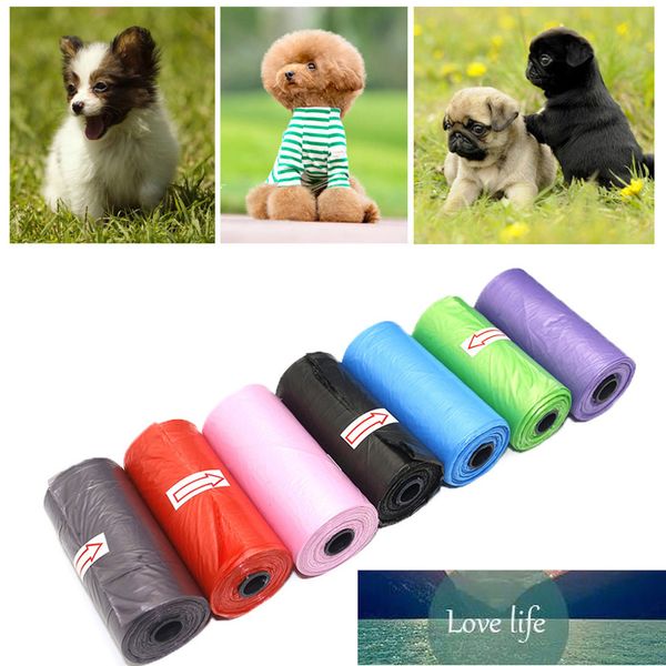 15 pièces sac de merde de chien pour chien animaux de compagnie porte-ordures sac de nettoyage biodégradable ramassage des déchets propre pour