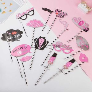 15 PCS Funny Photo accessoires Joyeux anniversaire mariage ing Bachelor Dress Up Supplies Party atmosphère masque hkd230810