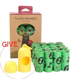 15 Per Roll Dog Waste Sac Sac à déchets pour animaux de compagnie Dispeller Sacs de merde biodégradables Garantis Poop de chiens de fuite Sacs de chien extra épais Strong 7082311