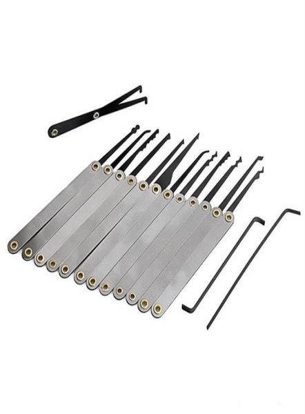 15 pièces de déverrouillage de verrouillage de verrouillage Set Key Extracteur Tool Lock Tooling Tools Tools Opender serrurerie Tools254Z95551643620643