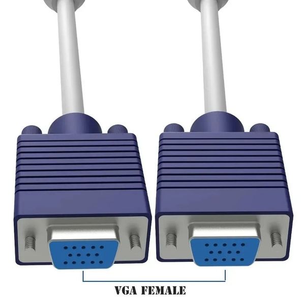 15 broches 1 PC à 2 Monitor Dual Video Way VGA SVGA Extension Monitor VGA Splitter câble Câble HD 1080p pour ordinateur PC ordinateur
