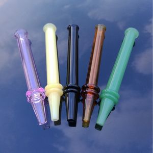 Tuyaux de brûleur à mazout en verre Pyrex multicolore Tuyaux de fumée en verre de seringue Tuyaux en verre de type droit Nouveautés Accessoires pour fumer SW44