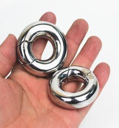 15 tailles dispositifs de coq anneau mâle scrotum pendentif pénis glans anneaux cockrings en acier inoxydable pendant scrotal poids portant des jouets bdsm bb2-2-1053796311