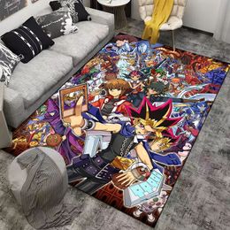 15 tamaños Yu-Gi-oh Monster Card Patrón de anime alfombra para la sala de estar de dormitorio alfombras de anime para la habitación del piso de la habitación de las niñas decoración del hogar