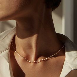 15 Style Pearl Simple Perle Chaîne Collier Collier Crystal Feuille Tassel Collier pour femme Mode Sex Bijoux Bijoux Accessoires de bal Q0605