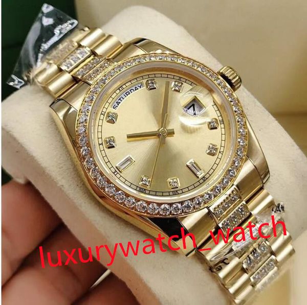 15 styles de mode 36mm montre pour femme dames montres mécaniques automatiques saphir jour-date montre-bracelet en diamant en acier inoxydable boucle pliante montres-bracelets pour dame