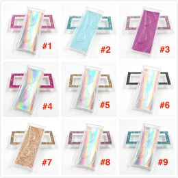 15 styles Glitter Diamond 3D Faux Cils Cas Mink Lashes Boîtes Emballage Vide Lash Case Bling Glitter Eyelash Box gratuit DHL