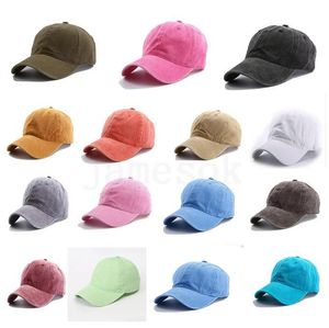 15 styles solide plaine casquette de baseball dames lavé coton en plein air hommes femmes chapeau de soleil casquette snapback parti faveur DA461