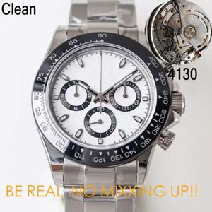 15 estilos TOP Clean Factory V11 Deluxe Watch Mens Sapphire Chronograph Relógios ETA 4130 Moldura de cerâmica 116500 Modelo 904L Aço inoxidável