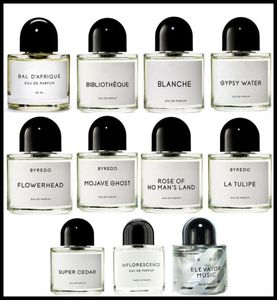 15 types Byredo Parfum Collection 100 ml 3,3 oz Parfum Spray Bal d'Afrique Gypsy Water Ghost Blanche Parfum Parfum de haute qualité Odeur longue durée6336720