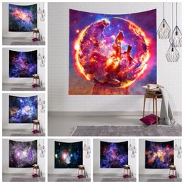 150 * 130 cm Amazing Night Starry Sky Star Tapestry 3D Gedrukt Muur Opknoping Picture Bohemian Beach Handdoek Tafel Doek Dekens