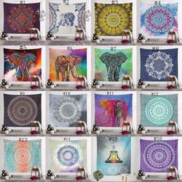 150 * 130 cm Bohemian Tapestry Mandala Beach Handdoeken Deken Hippie Throw Yoga Mat Handdoek Indian Polyester Muur Opknoping Decor 40 Design DAW404