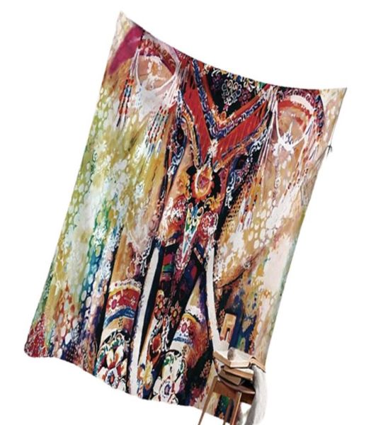 150 200 cm Tapisserie indienne et ethnique Thaïlande Elephant Mur suspendu boho décor animal imprimé tapisseries litspread moderne tente 1886096