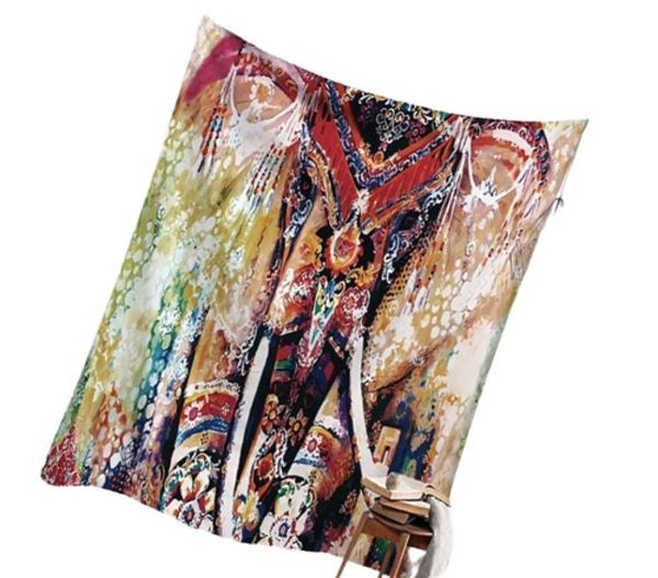 150 200 cm tapisserie ethnique indienne Thaïlande éléphant tenture murale boho décor imprimé animal tapisseries couvre-lit en tissu tenture moderne 4653385