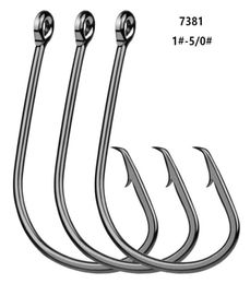 150 7381 Sport Circle Crochet High Carbon Steel Barbed Hooks Fishhooks Asian Carp Fishing Gear 200 Pieces Lot8541829